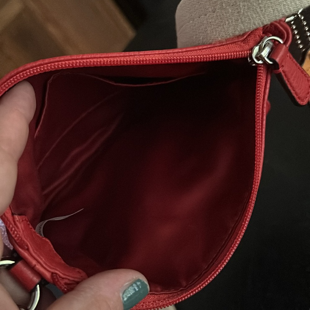 Coach Park Leather Swingpack Vermillion Red Orange Hang Tag Crossbody Travel - Picture 5 of 8